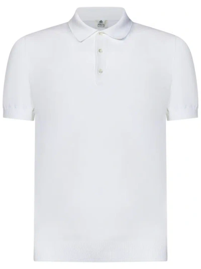 LUIGI BORRELLI WHITE SHORT-SLEEVED POLO SHIRT