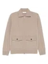 Luigi-gentile Zipped Cardigan In Neutral
