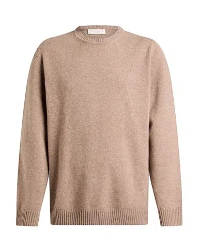 Luigi-gentile Luigi Gentile Man Sweater Beige Size 46 Wool In Brown