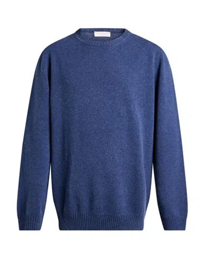 Luigi-gentile Luigi Gentile Man Sweater Blue Size 48 Wool