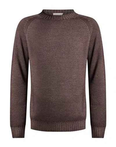 Luigi-gentile Luigi Gentile Man Sweater Chocolate Brown Size 40 Wool