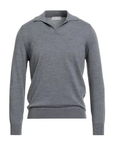 Luigi-gentile Luigi Gentile Man Sweater Grey Size 46 Wool In Gray