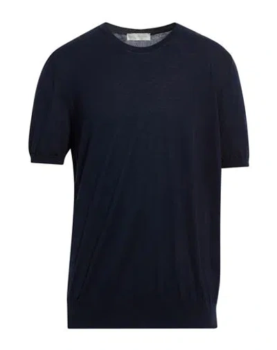 Luigi-gentile Luigi Gentile Man Sweater Navy Size 48 Cotton In Black