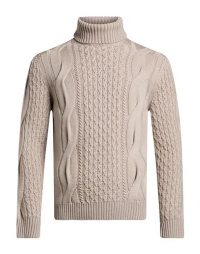 Luigi-gentile Luigi Gentile Man Turtleneck Beige Size 38 Mohair Wool