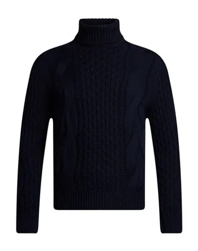 Luigi-gentile Luigi Gentile Man Turtleneck Navy Size 38 Mohair Wool