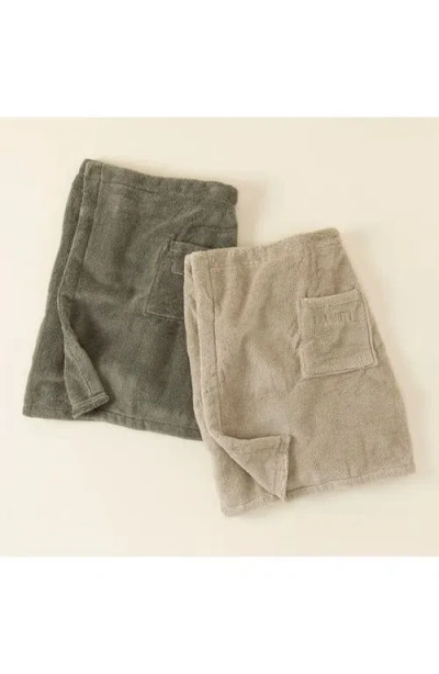 Luin Living Turkish Cotton Wrap Towel In Gray