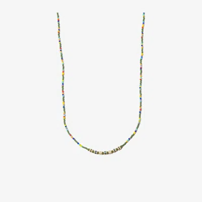 Luis Morais 14k Yellow Gold Beaded Diamond Necklace