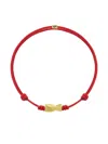 Luis Morais 14k Yellow Gold Bracelet In Red