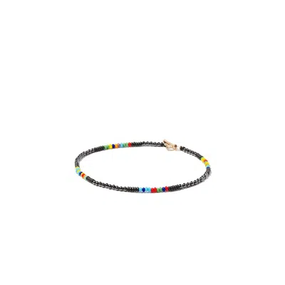 Luis Morais 14k Yellow Gold Evil Eye Beaded Bracelet