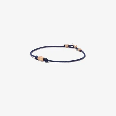 Luis Morais 14k Yellow Gold Hamsa Beaded Cord Bracelet