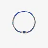 Luis Morais 14k Yellow Gold Hexagon Lapis Beaded Bracelet In Blue