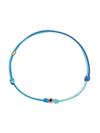 Luis Morais 14kt Yellow Gold Medium Ball Sapphire Bracelet In Blue