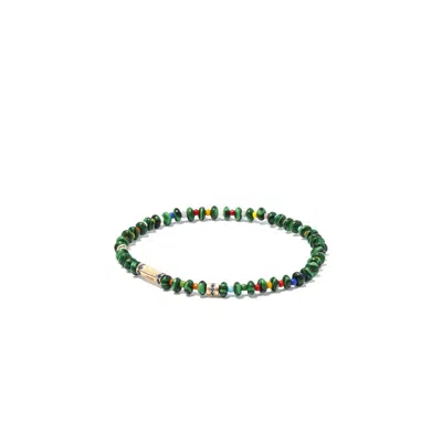 Luis Morais 14k Yellow Gold Round Bolt Beaded Bracelet
