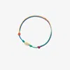 Luis Morais 14k Yellow Gold Slogan Beaded Cord Bracelet In Gold