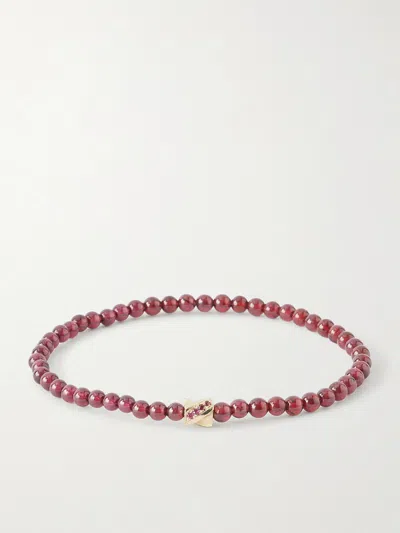 Luis Morais 14-karat Gold Ruby And Sapphire Bracelet In Burgundy