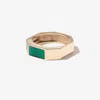 Luis Morais 14k Yellow Gold Gemstone Geo Malachite Ring In Gold