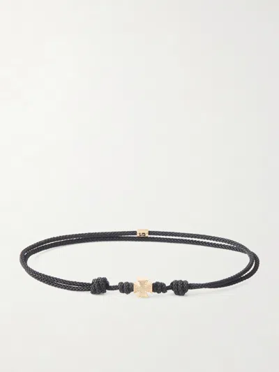 Luis Morais 14kt Gold Cord Bracelet In Black