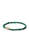 Luis Morais 14kt Yellow Gold Bolt Bead Malachite Bracelet In Gold