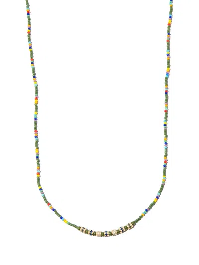 Luis Morais 14kt Yellow Gold Diamond Beaded Necklace