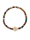 Luis Morais 14k Yellow Gold Large Disk Bracelet In Multicolour