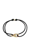 Luis Morais Two Gold Links Cord Bracelet In Black