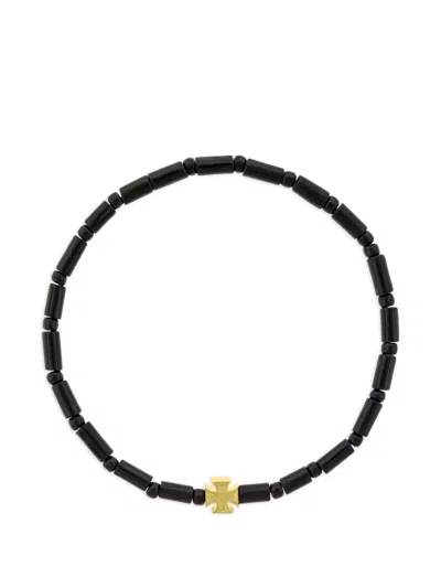 Luis Morais Cross Beaded Bracelet In Black