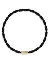Luis Morais Diamond Twisted Hexagon Onyx Beaded Bracelet In Black/gold