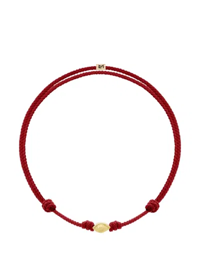 Luis Morais Evil Eye Cord Bracelet In Red