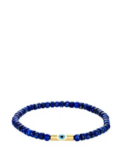 Luis Morais Evil Eye Lapis Lazuli Bracelet In Blue