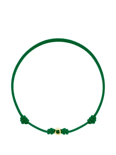 Luis Morais Four-leaf Clover Cord Bracelet In Green