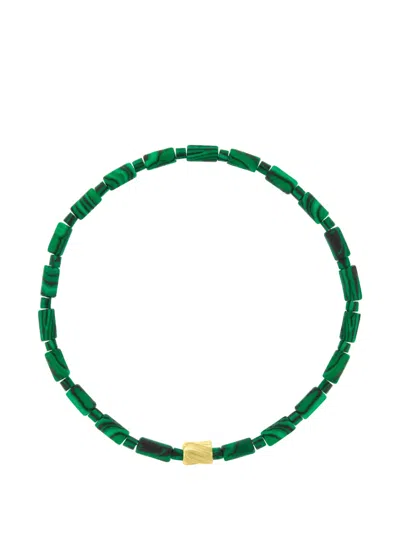 Luis Morais Malachite Beaded Bracelet In Green