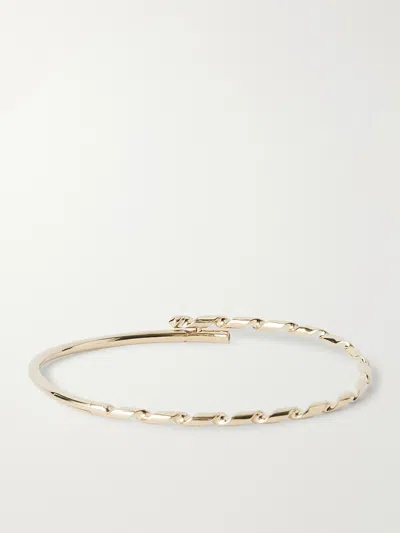 Luis Morais Thin Drill Hardware 14-karat Gold And Ruby Bracelet In Pattern