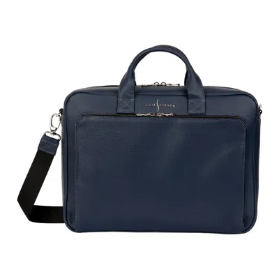 Luis Steven Men's Briefcase - Blue Pebble