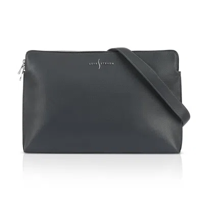 Luis Steven Men's Grey Small Laptop Sleeve - Gray Pebble