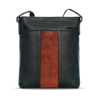Luis Steven Men's Tablet Crossbody - Multicolor In Black