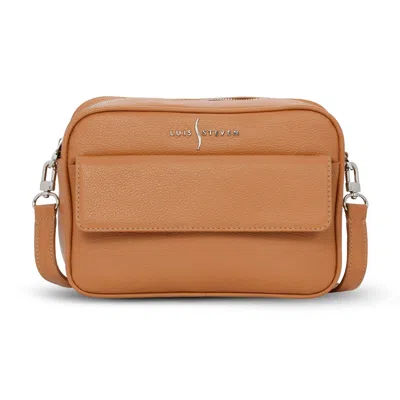 Luis Steven Women's Brown Camera Bag - Tan Pebble