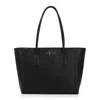 Luis Steven Women's Medium Tote Pro - Black Pebble Leather In Black