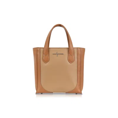 Luis Steven Women's Neutrals Small Bucket Tote- Tan Pebble In Brown