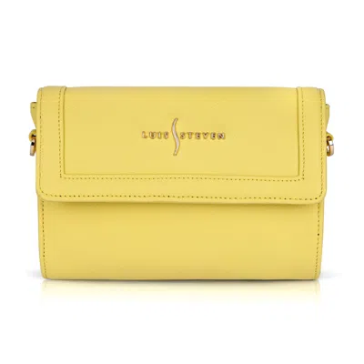 Luis Steven Women's Yellow Charley Crossbody - Lime Pebble