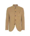 Luis Trenker Lusandro Corduroy Jacket With Stand-up Collar And Structured Silhouette In Brown
