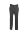 Luis Trenker Straight Leg Trousers With Timeless Woven Pattern In Black