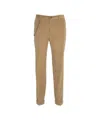 Luis Trenker Velvet Trousers With Chain Detail And Straight Cut In Brown