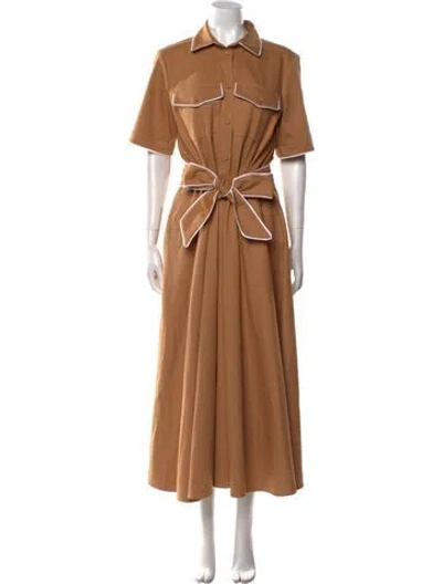 Pre-owned Luisa Beccaria Long Dress In Brown