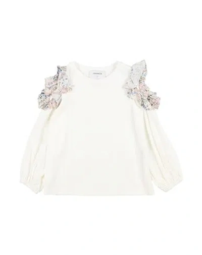 Luisa Beccaria Per Simonetta Babies' Simonetta Per Luisa Beccaria Toddler Girl T-shirt White Size 6 Cotton, Elastane, Viscose