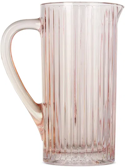 Luisa Beccaria Pink Ridged Pitcher In Pink - 271