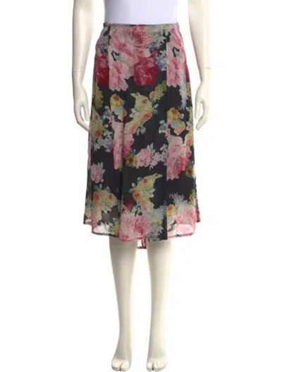 Pre-owned Luisa Beccaria Silk Knee-length Skirt In Multi
