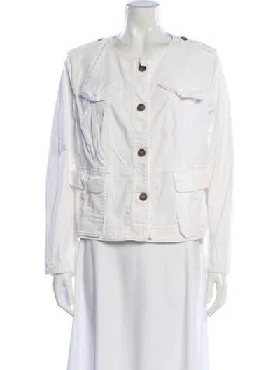 Pre-owned Luisa Cerano 2011 Denim Jacket In Gray
