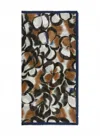 Luisa Cerano Abstract Print Scarf In Dark Blue/ Black/ White