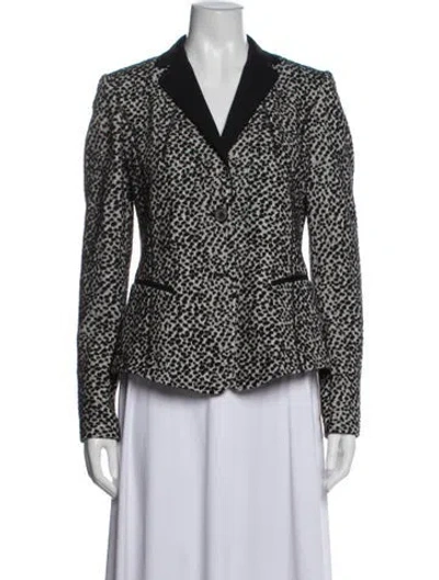 Pre-owned Luisa Cerano Animal Print Coat In Multicolor