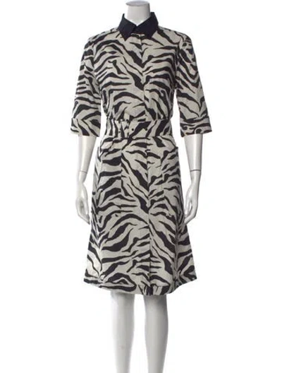 Pre-owned Luisa Cerano Animal Print Knee-length Dress In Multi